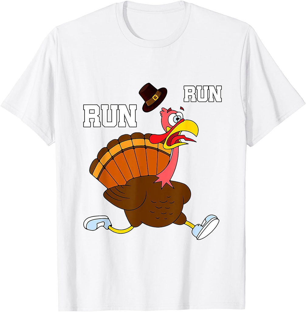 Turkey Run Costume Funny Thanksgiving Running Turkey T-Shirt