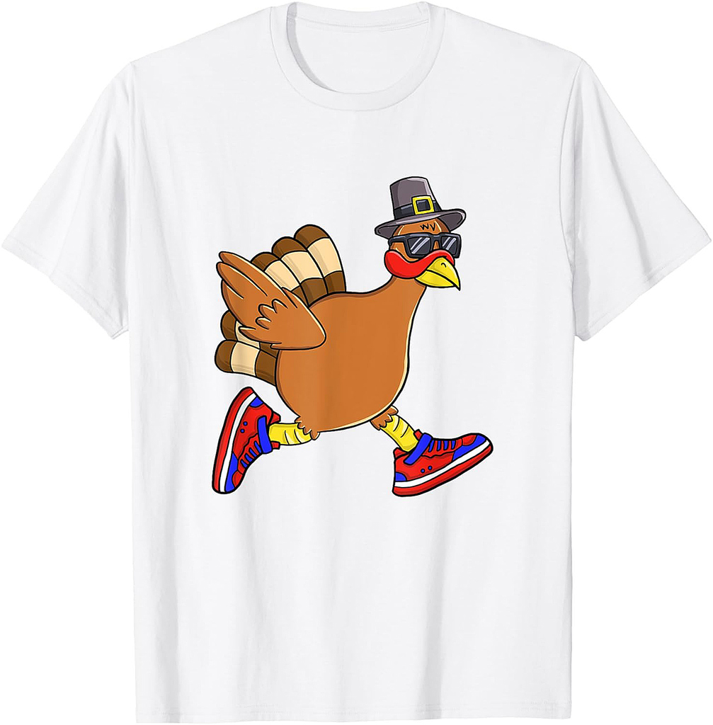 Turkey Trot Funny Thanksgiving Day Running 5K Pilgrim Gift T-Shirt