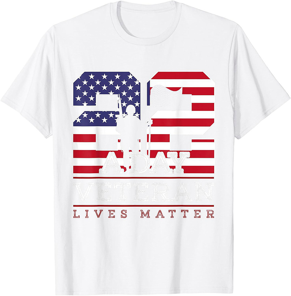 22 A Day Veteran Lives Matter Veterans Day T-Shirt