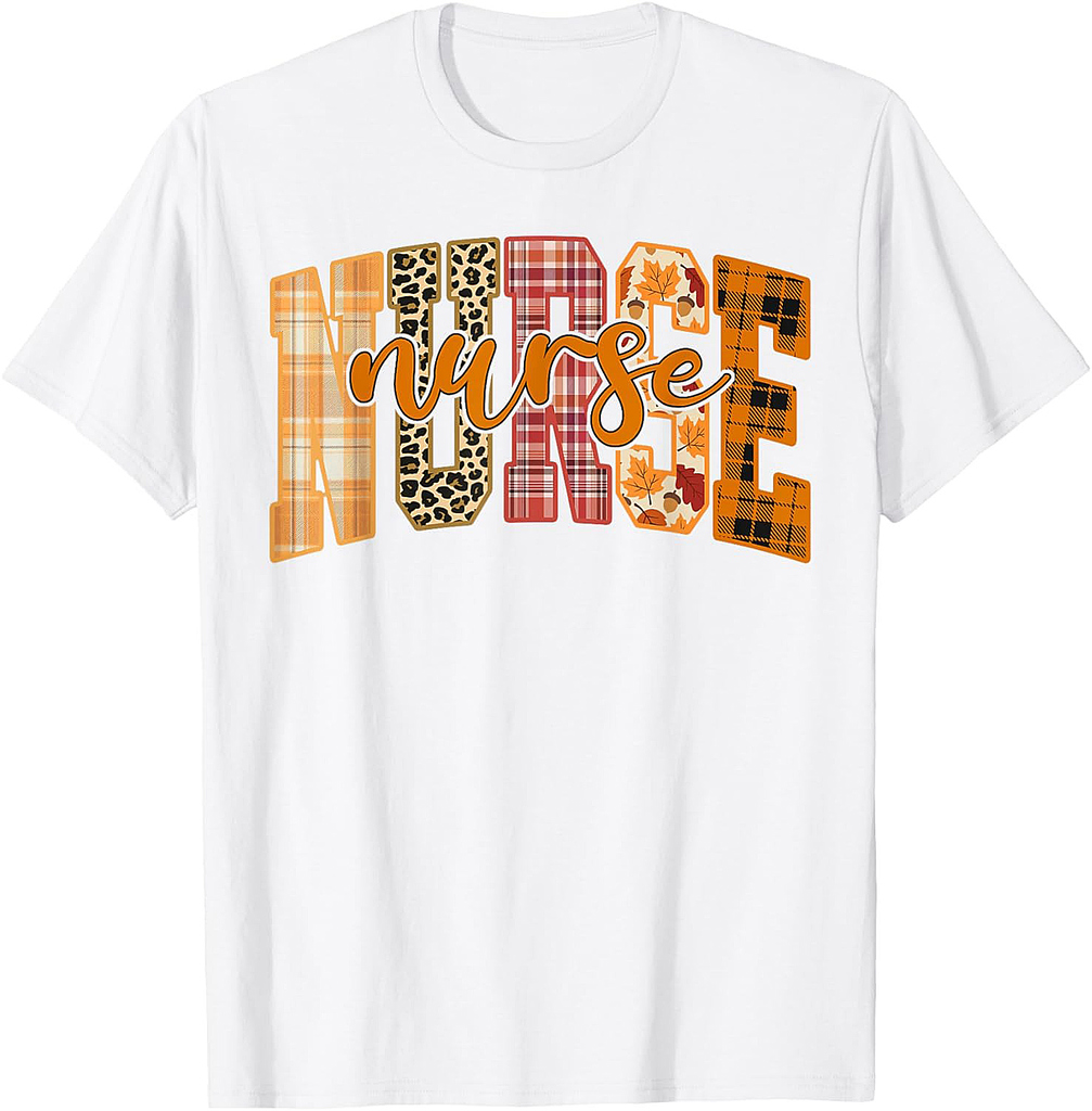 Nurse Halloween Thanksgiving Cozy Season Fall T-shirt