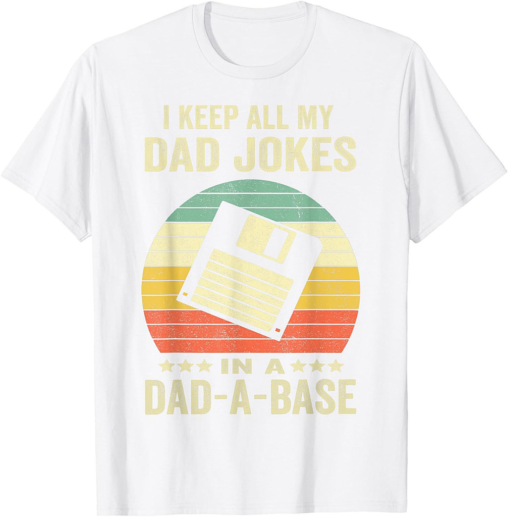 Mens Funny Dad Jokes In Dad-a-Base Vintage for Father's Day T-Shirt