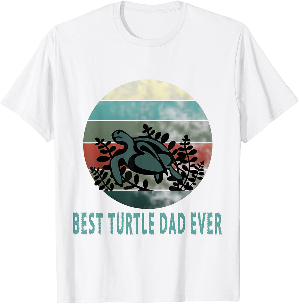 Vintage Retro Best Turtle Dad Ever Bump Fit. Father's Shirt T-Shirt