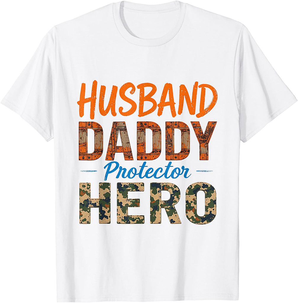 Funny Husband Daddy Protector Hero Father's Day T-Shirt