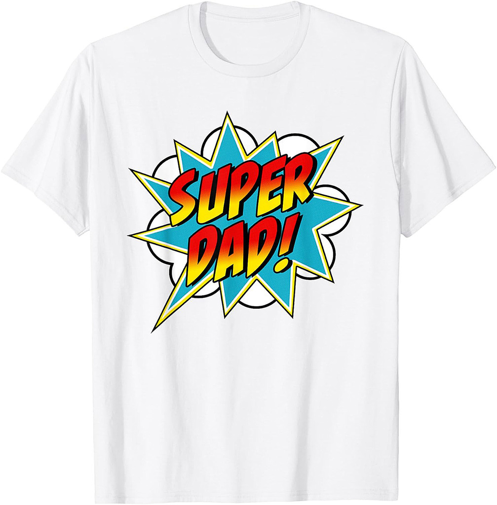 Super Dad Comic Book Superhero Father's Day T-Shirt