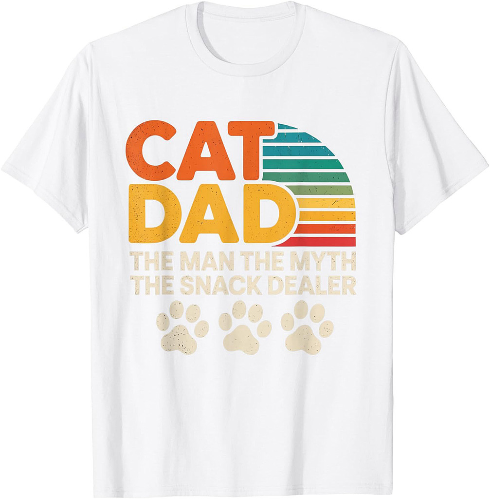 Vintage Dog Dad The Man The Myth Snack Dealer Father Day T-Shirt