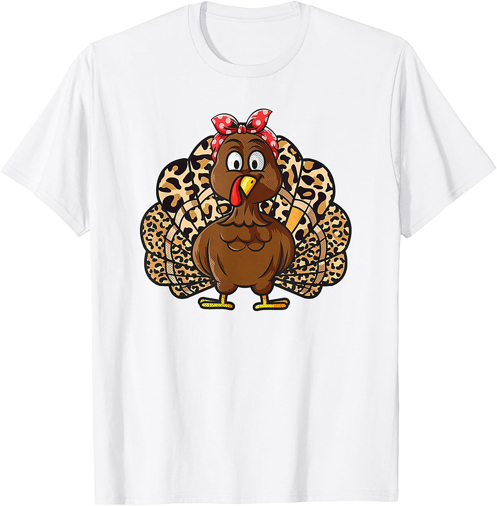 Thanksgiving Leopard Turkey Thanksgiving Autumn Fall season T-Shirt
