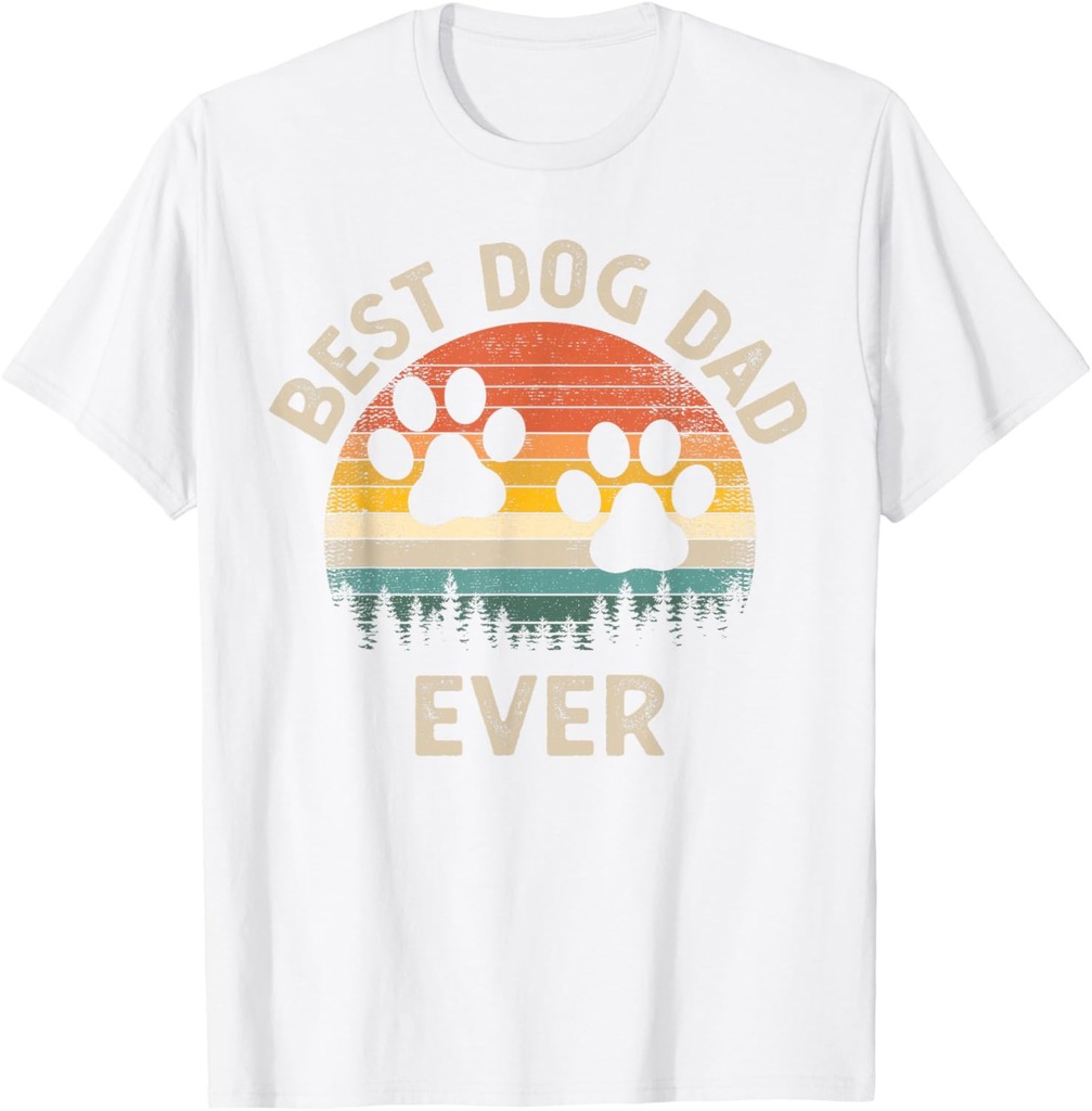 Best Dog Dad Ever Vintage Father's Day Dog Lover T-Shirt