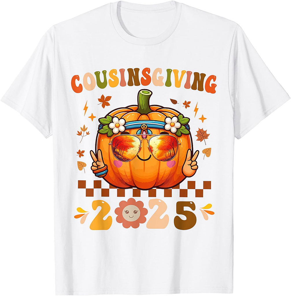 Cousins Giving Cute Pumpkin Cousin Crew Thanksgiving Family T-Shirt