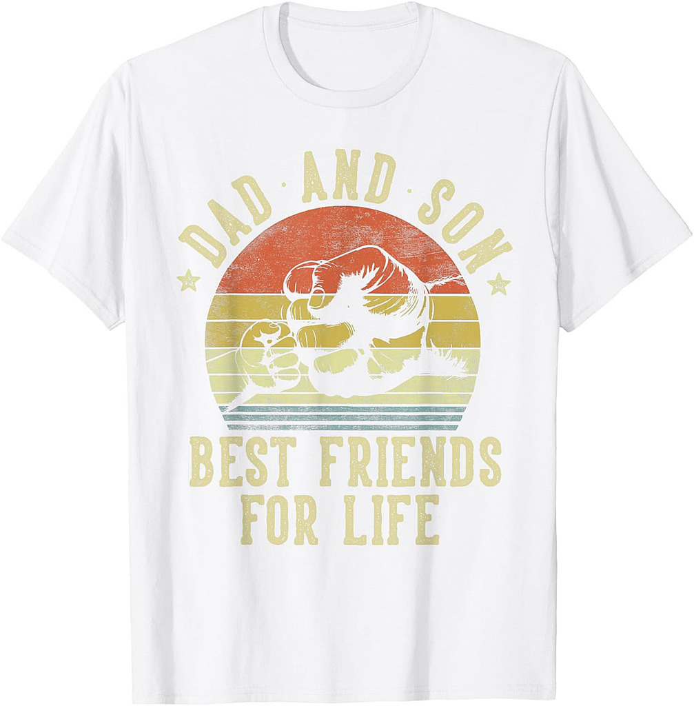 Dad and Son Best Friends for Life Funny Dad T-Shirt