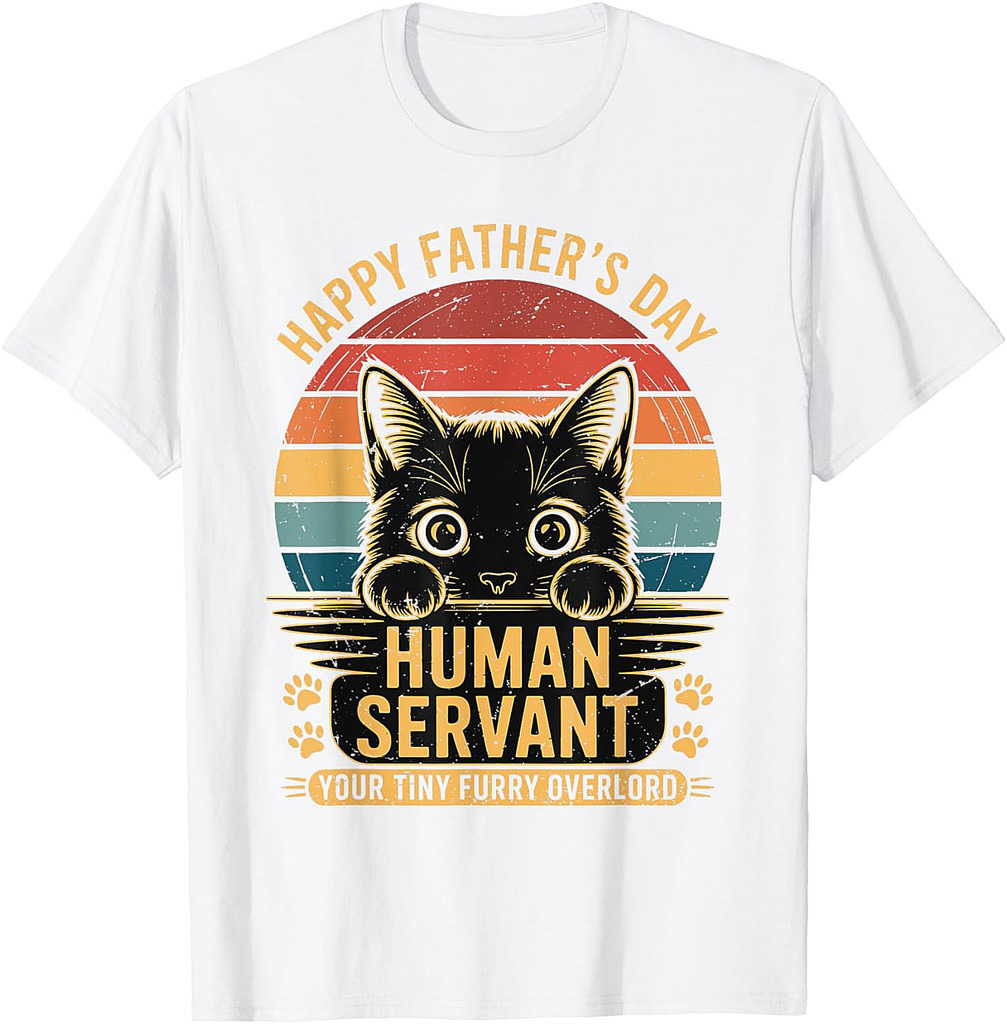 Funny Cat Dad Lover for Men Vintage Father's Day Meow Daddy T-Shirt