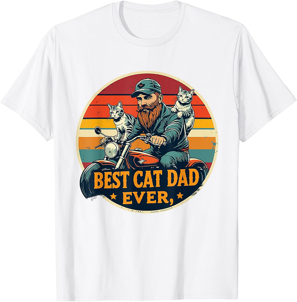 Best Cat Dad Ever Father's Day Men Dads T-Shirt