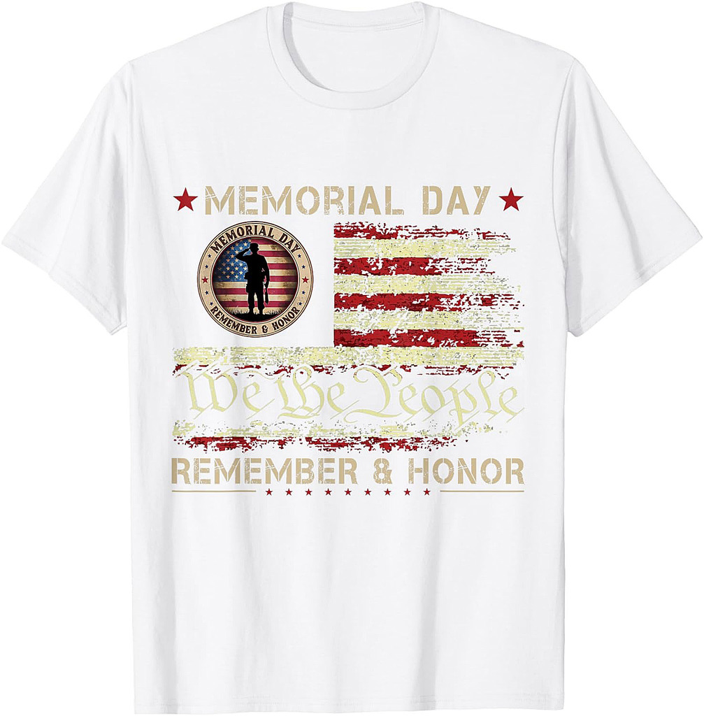 Veterans Day 2025 USA Memorial Day Red Poppy Flower Military T-Shirt