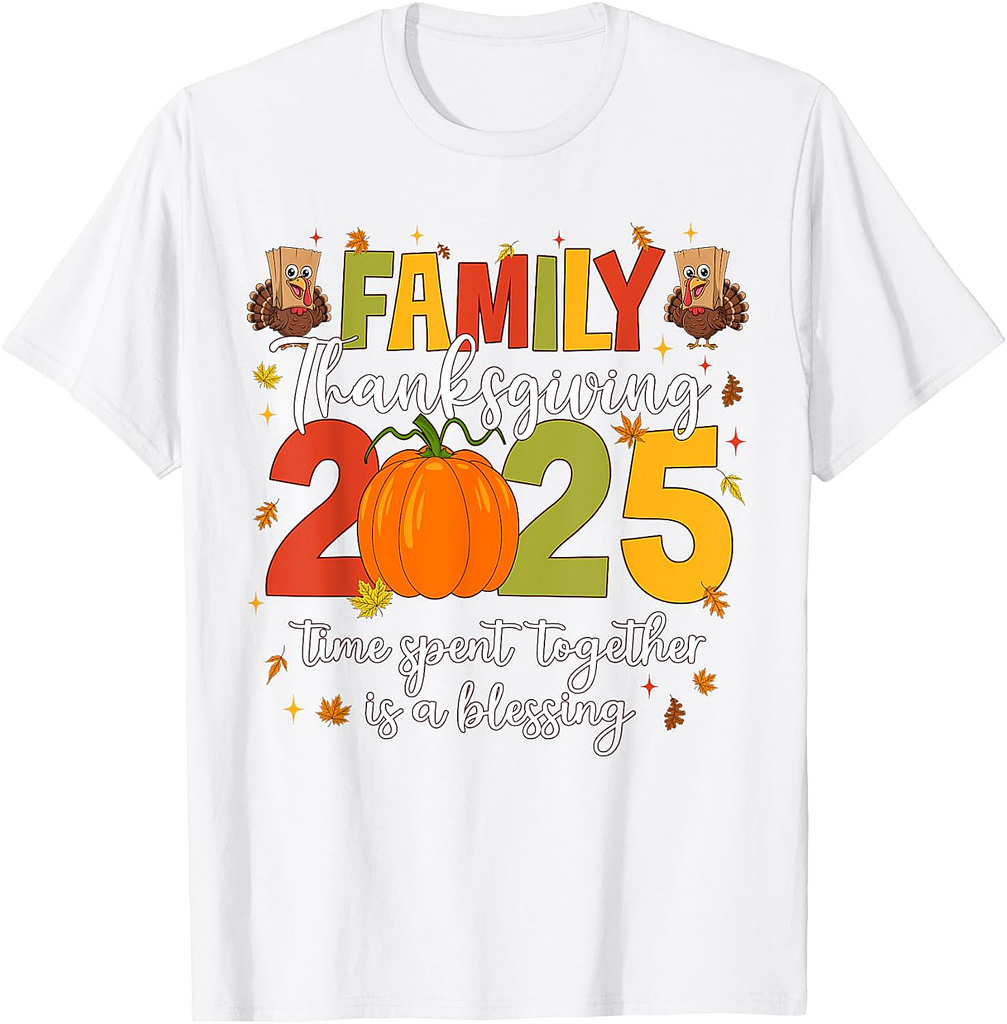 Family Thanksgiving 2025 Thanksgiving Crew Turkey Matching T-Shirt