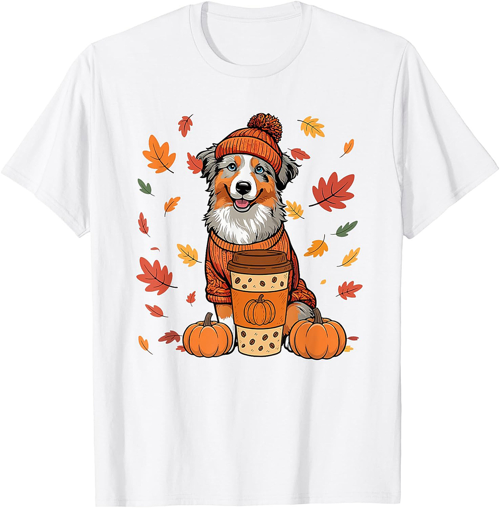 Aussies Wearing Coffee Thanksgiving Autumn Owner T-Shirt