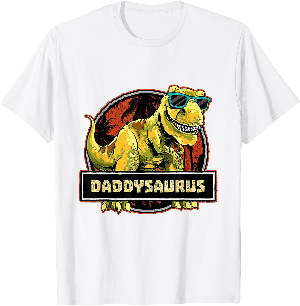 Daddysaurus Shirt Dad Dinosaur Birthday Father's Day T Rex T-Shirt