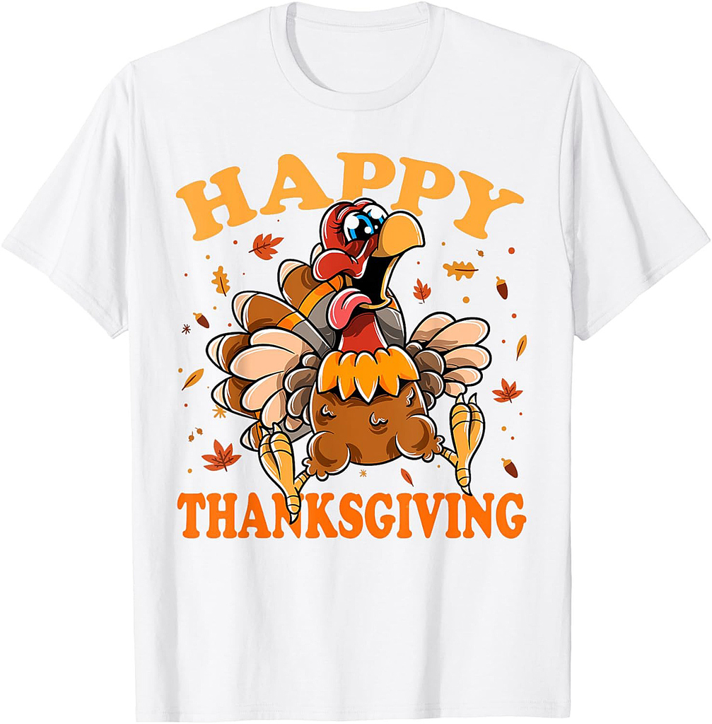 Turkey Day Funny Turkey Happy Thanksgiving T-Shirt
