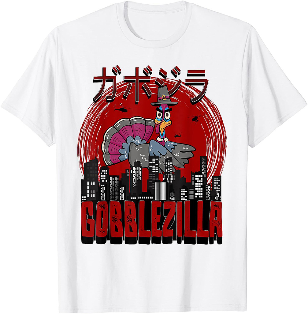 Gobblezilla Thanksgiving  Turkey Thanksgiving T-Shirt