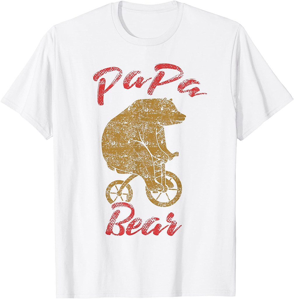 Papa Bear Father's Day Funny Gift For Dad From Daughter Son T-Shirt