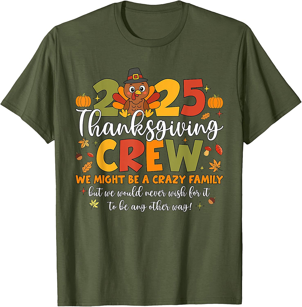 Family Thanksgiving 2025 Thanksgiving Crew Turkey Matching 01 T-Shirt