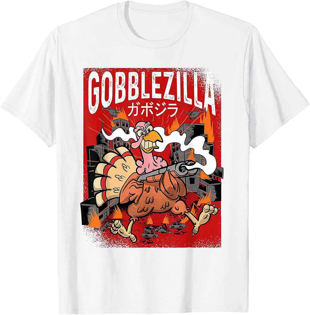 Gobblezilla Turkey Thanksgiving T-Shirt Gobblezilla Turkey T-Shirt