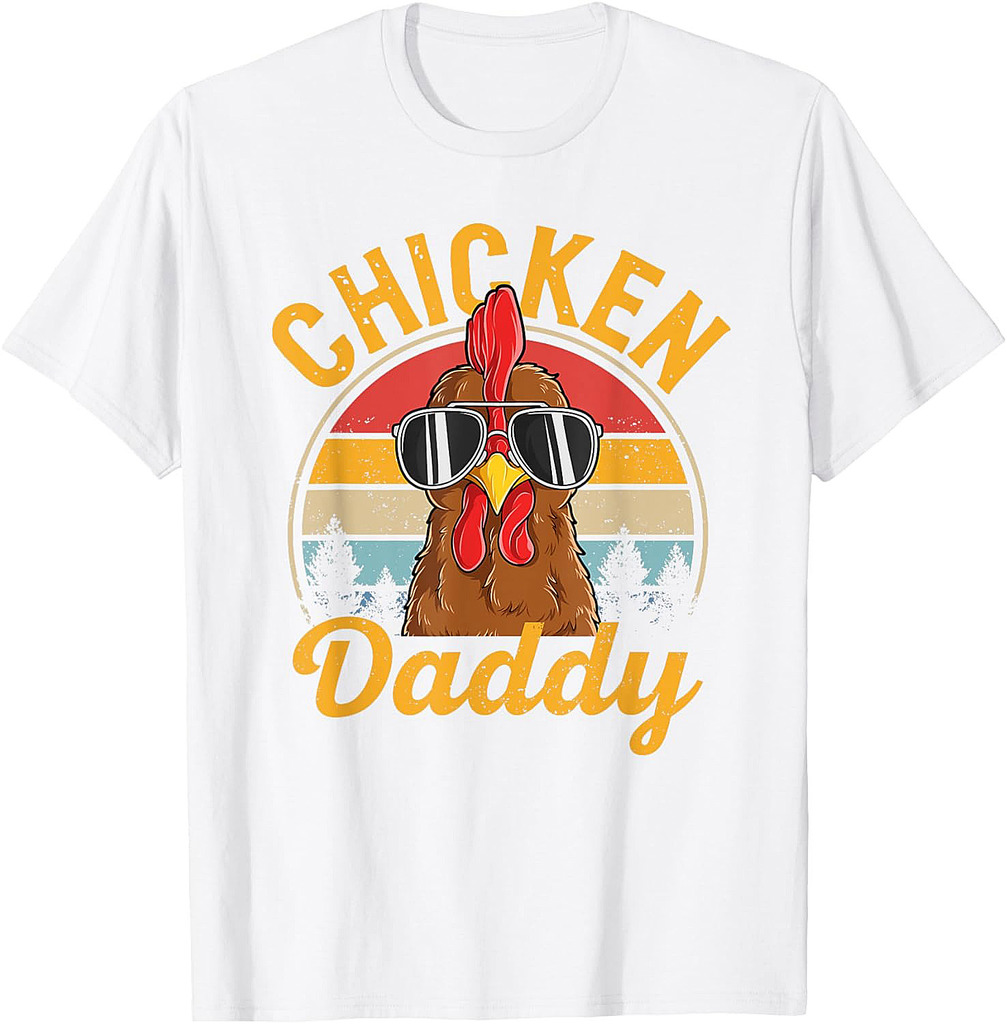 Chicken Daddy Men Farmer Funny Hen Chicken Father T-Shirt