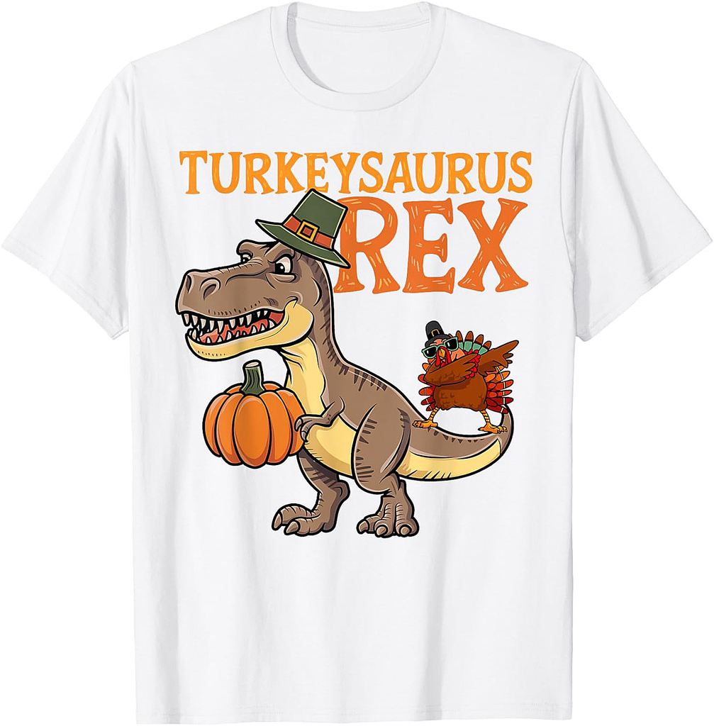 T Rex Turkey Dinosaur Thanksgiving Gifts Men Women Boy T-Shirt
