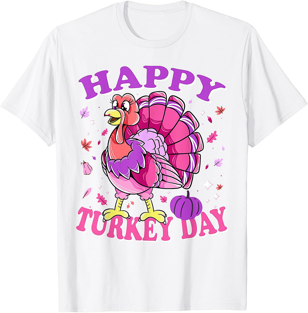Thanksgiving Female Turkey Happy Turkey Day T-Shirt