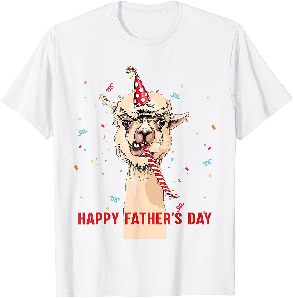 Llama Happy Father's Day T-Shirt