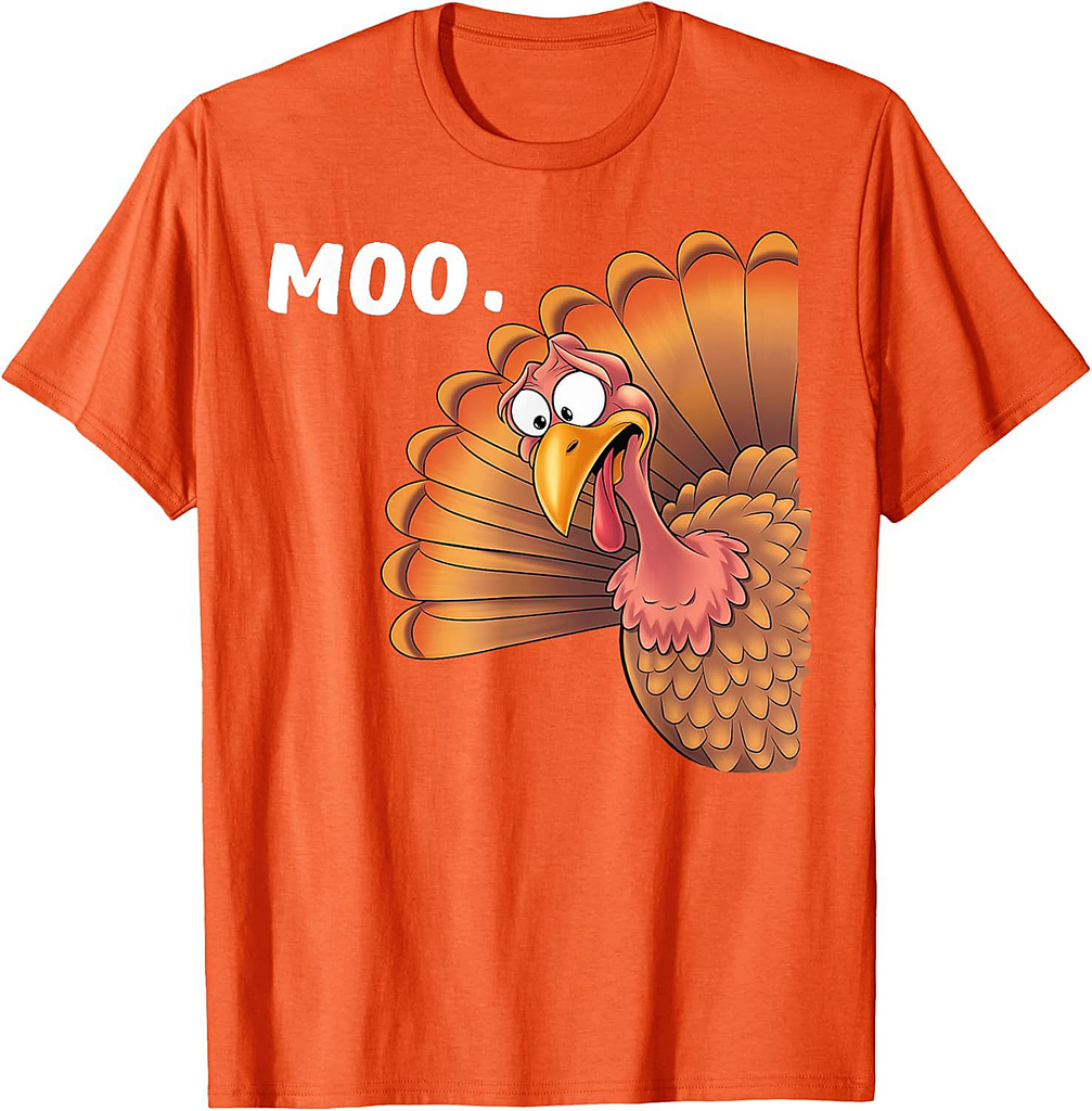 Turkey Moo Funny Thanksgiving Gifts For Men Women Boy T-Shirt