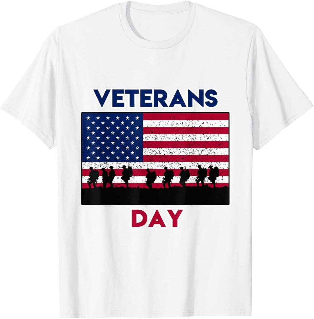 Veterans Day and USA Flag T-Shirt