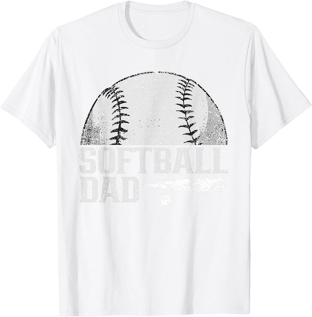 Softball Dad Hobby Lover Player Softballer Softball Father T-Shirt