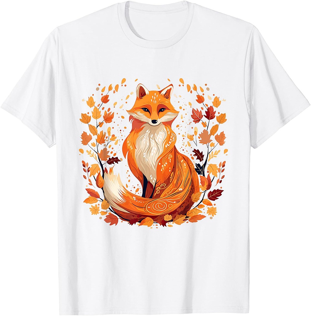 Cottagecore Fox Fall Vibes Thanksgiving Women's Graphic T-Shirt