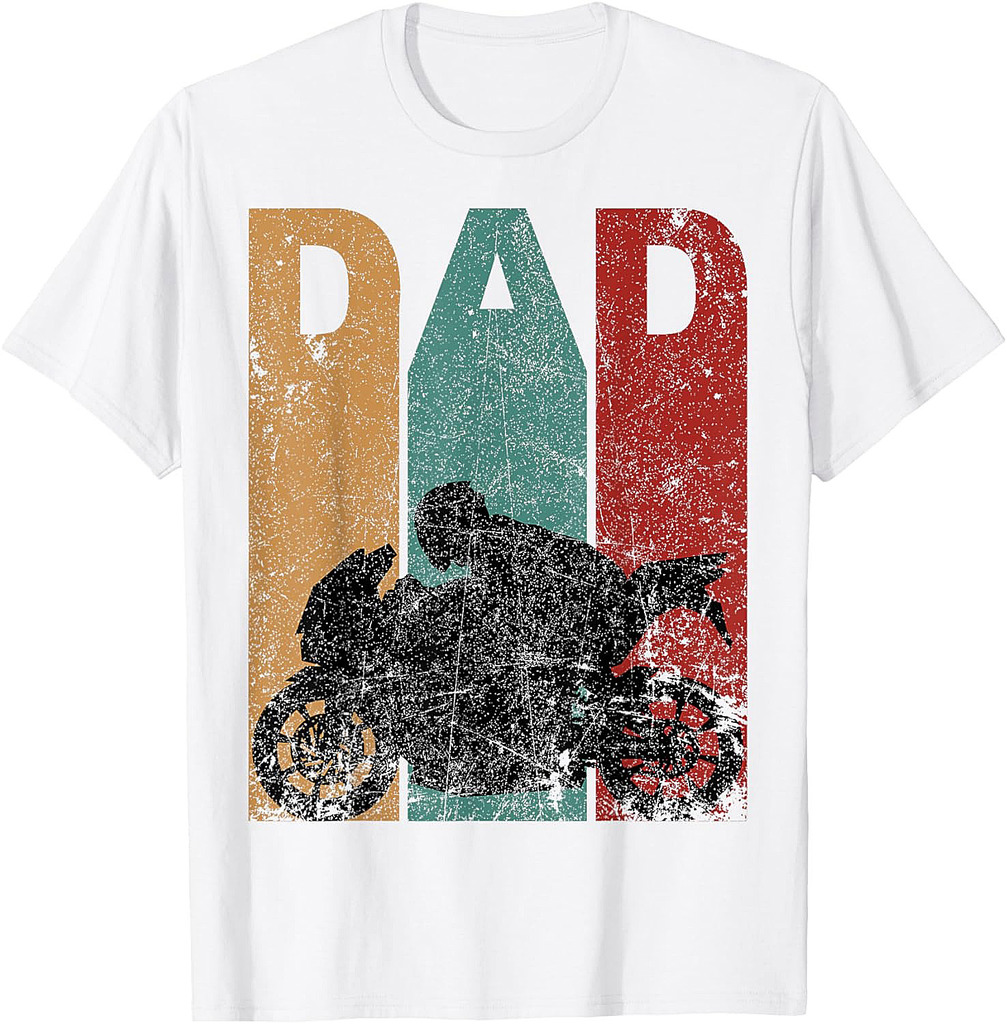 Vintage Sport Bike Dad Fathers Day Gift Biker Motorcycle T-Shirt