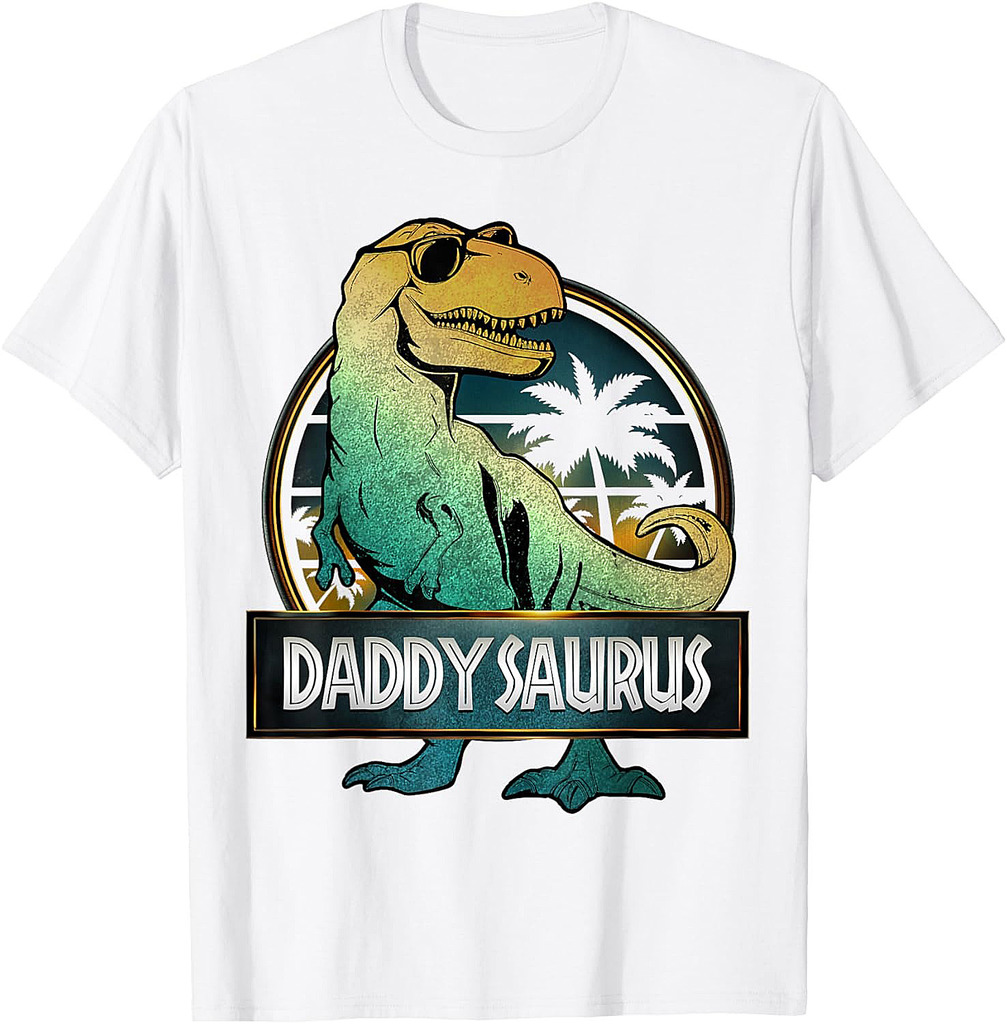 Daddysaurus T Rex Dinosaur Dad Men Papa Family Saurus Father T-Shirt