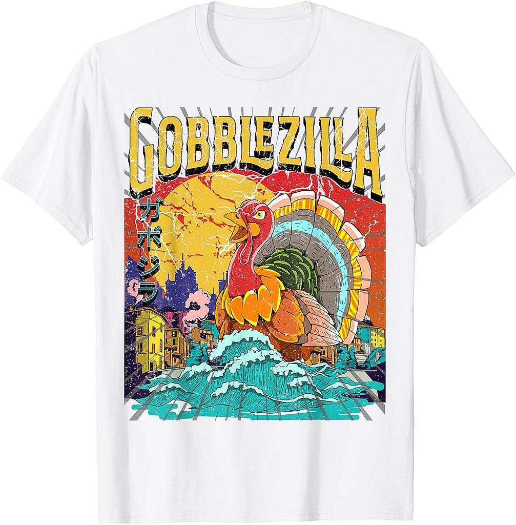 Turkey Day Thanksgiving Gobblezilla T-Shirt