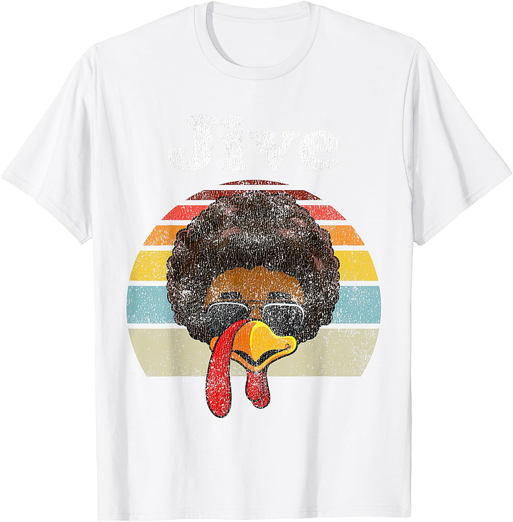 Jive Thanksgiving Turkey Day Funny Face Vintage Retro Style 01 T-Shirt
