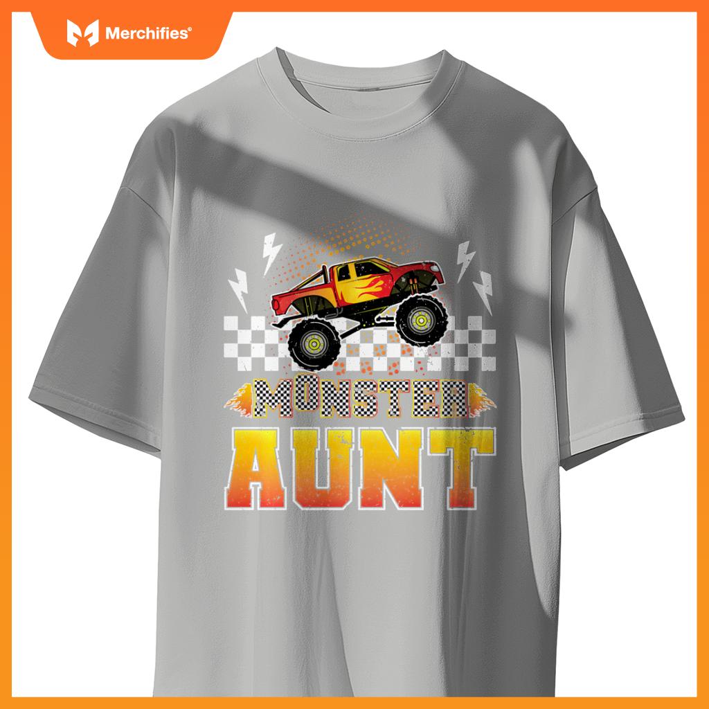 Monster Aunt Proud Monster Truck Aunt Monster Truck Auntie T-Shirt