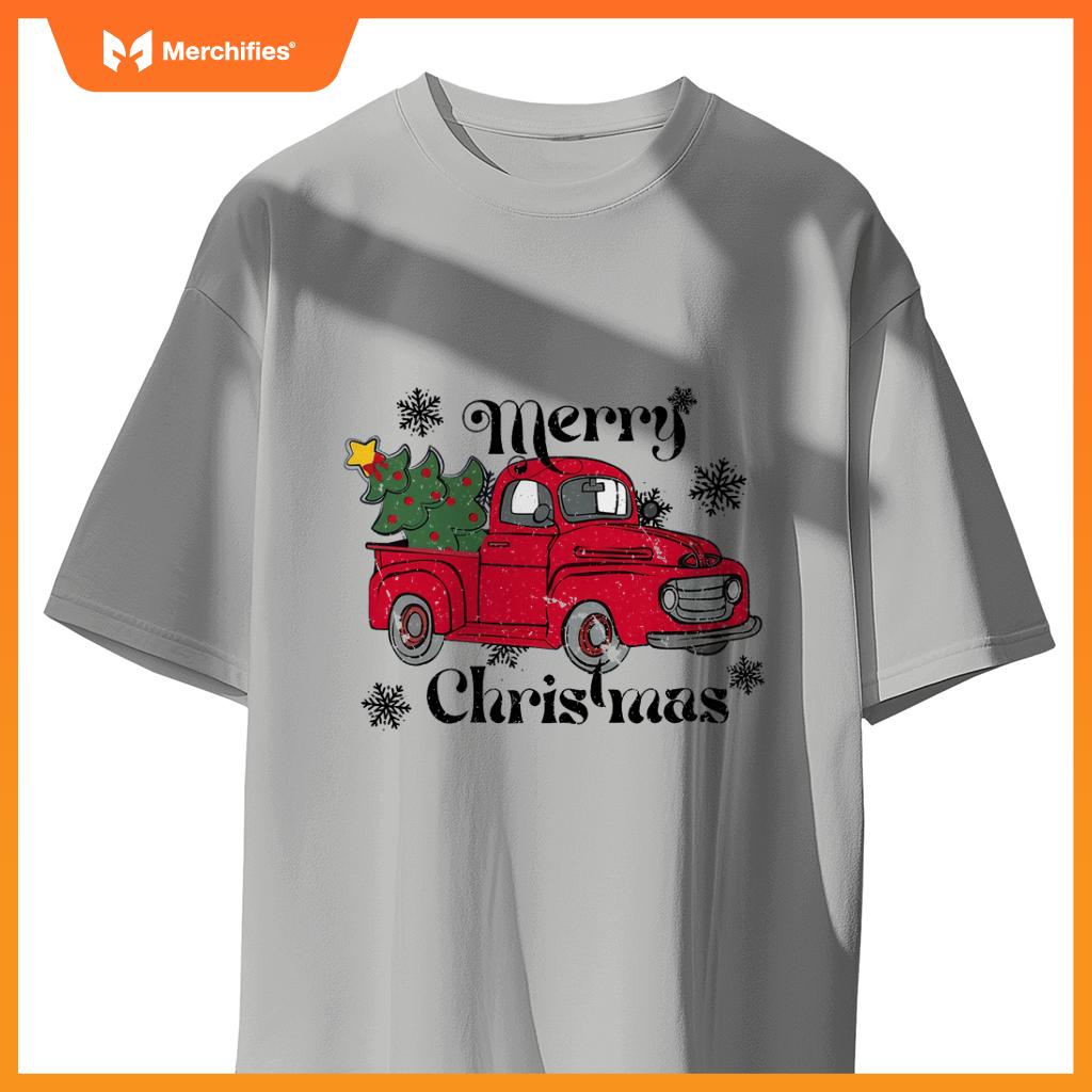 Merry Christmas Red Truck T-Shirt