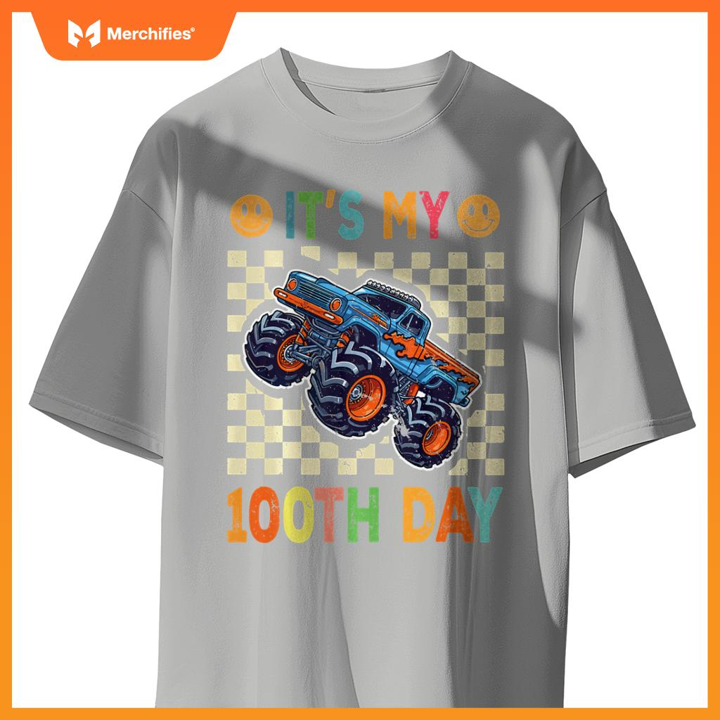 It's My 100th Day Happy 100 Days Of School Monster Truck T-Shirt