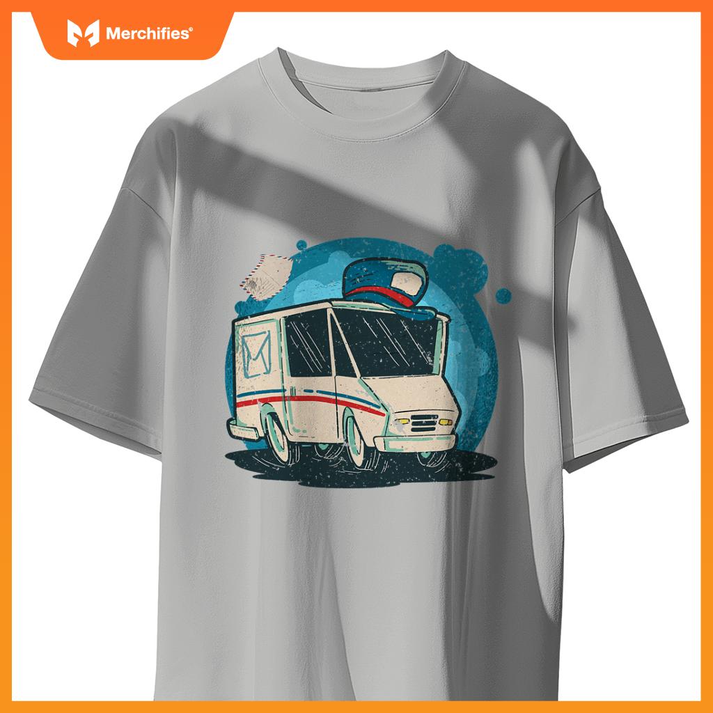Mail Delivery Truck Artistic Postal Carrier Mailman T-Shirt