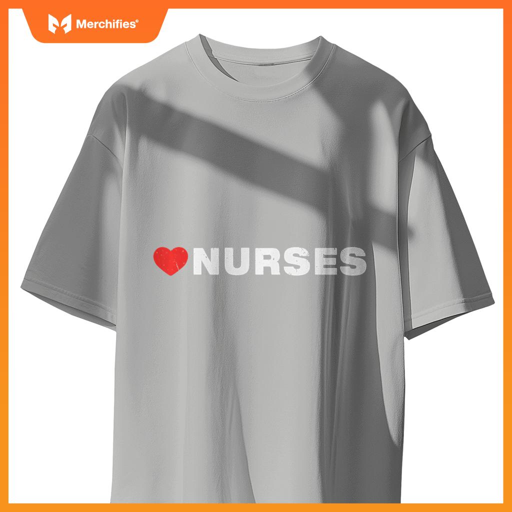 Love Nurses, Minimalist Aesthetic, Like Heart Nurses T-Shirt