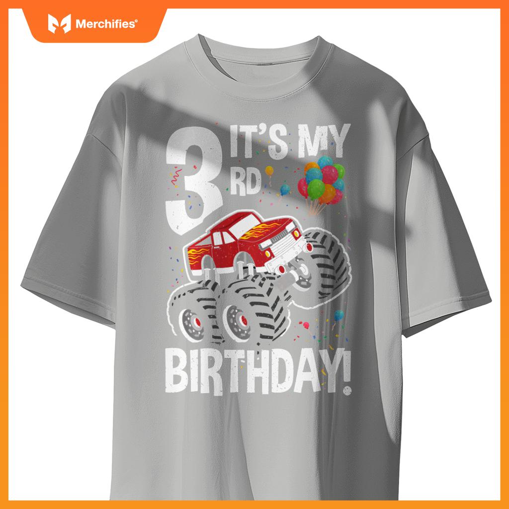 Kids It's My 3rd Birthday! 3 Year Old Monster Truck T-Shirt