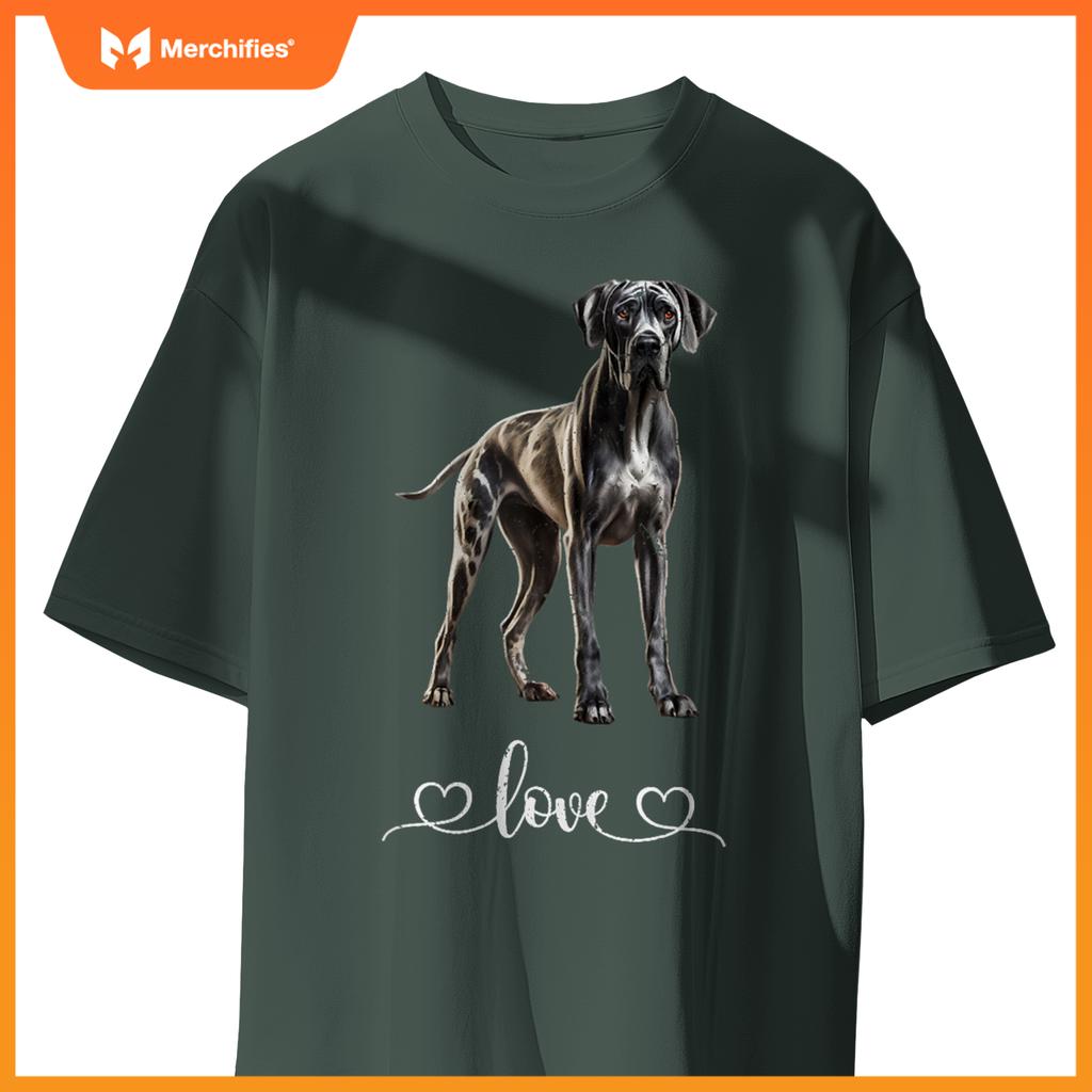 Adorable Great Dane Dog Lover Graphic Tee Design Dog T-Shirt