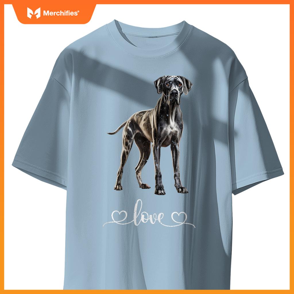 Adorable Great Dane Dog Lover Graphic Tee Design Dog T-Shirt