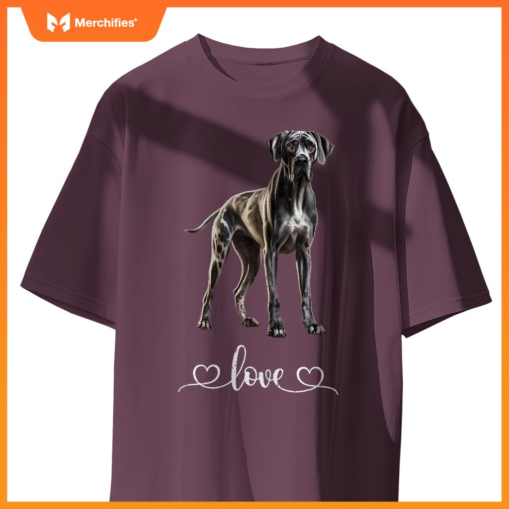Adorable Great Dane Dog Lover Graphic Tee Design Dog T-Shirt