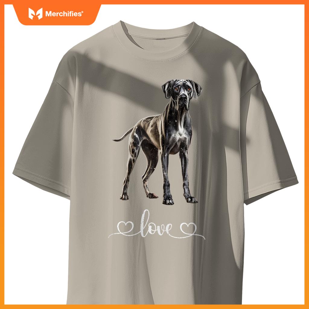 Adorable Great Dane Dog Lover Graphic Tee Design Dog T-Shirt