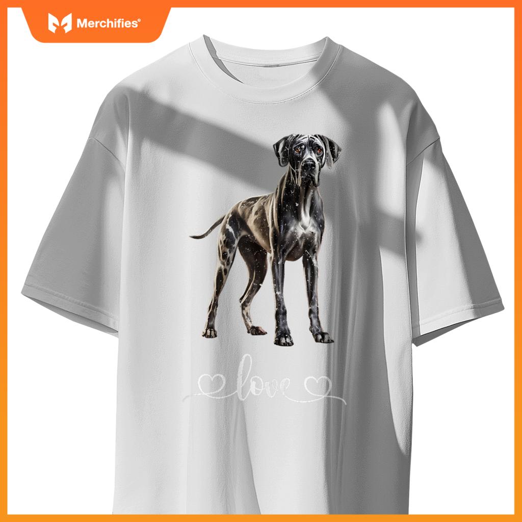 Adorable Great Dane Dog Lover Graphic Tee Design Dog T-Shirt