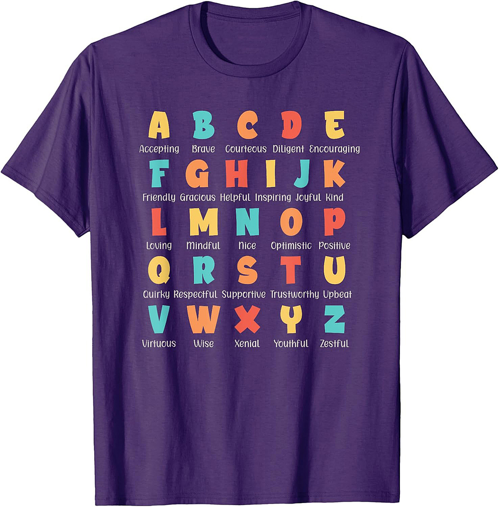 Alphabet Back To School Teacher Motivational T-Shirt