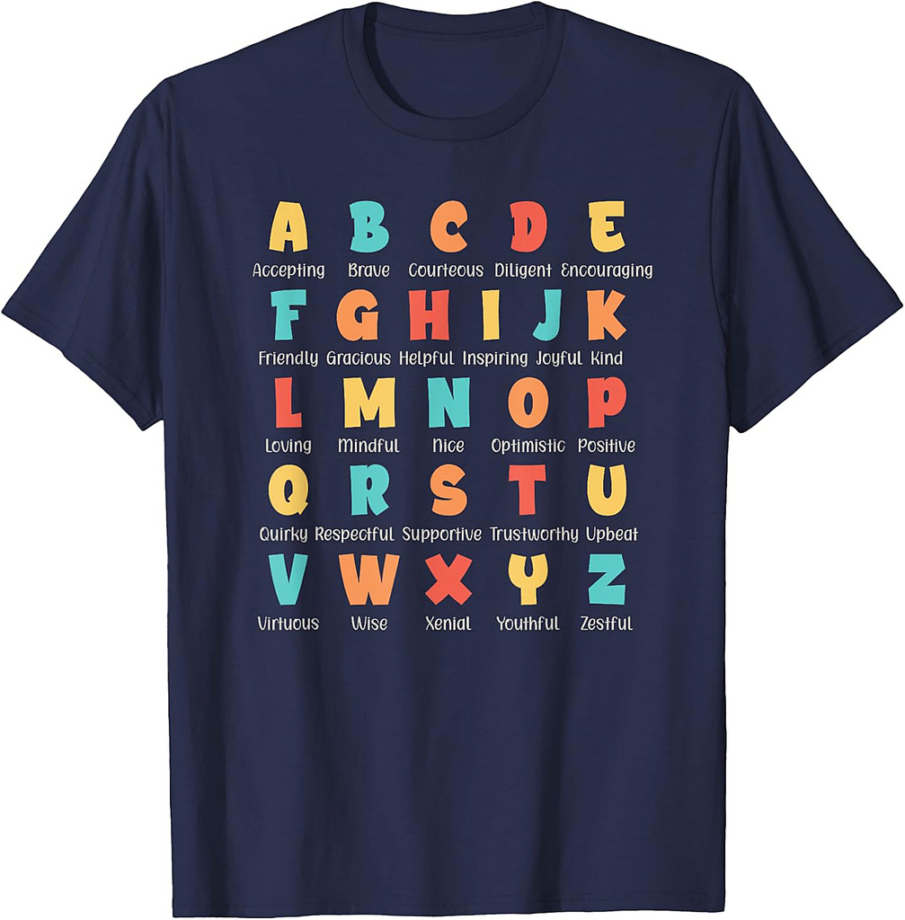 Alphabet Back To School Teacher Motivational T-Shirt