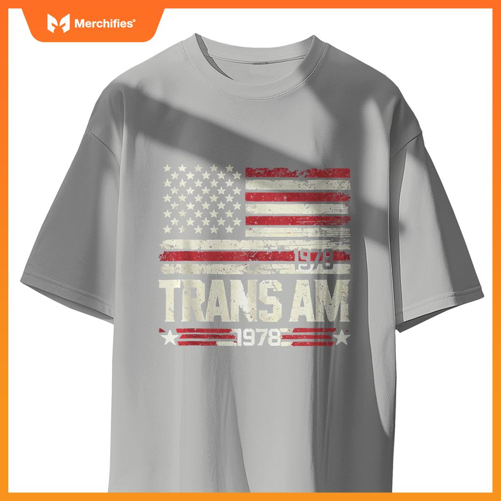American Flag Jersey Style 78 Trans Am 1978 Muscle Car T-Shirt